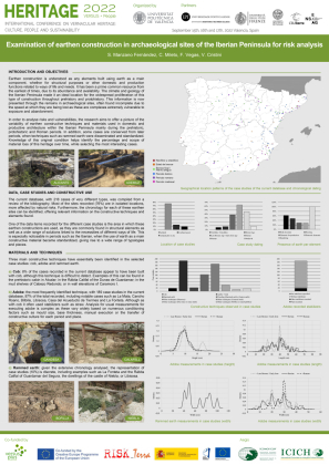 Examination of earthen construction in archaeological sites of the Iberian Peninsula for risk analysis