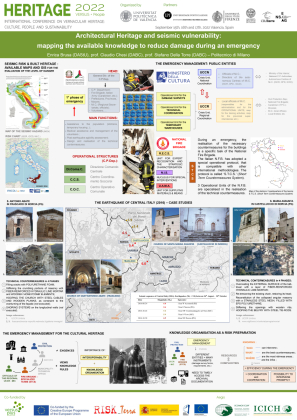 Architectural Heritage and seismic vulnerability: mapping the available knowledge for reducing damage during an emergency