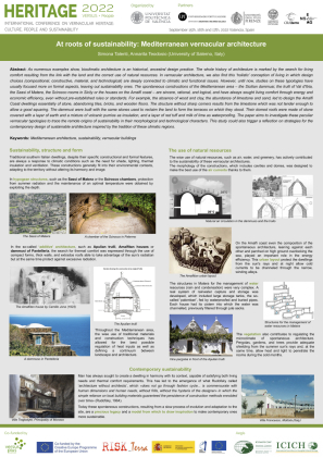 At the roots of sustainability: Mediterranean vernacular architecture